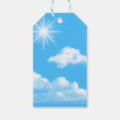 おもしろいハッピースキー雪だるま ギフトタグ (裏面)