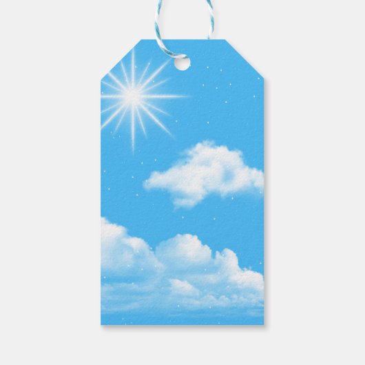 おもしろいハッピースキー雪だるま ギフトタグ (裏面)