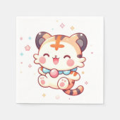 おもしろいハッピータイガー赤ちゃんシャワー スタンダードカクテルナプキン (正面)