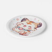 おもしろいハッピータイガー赤ちゃんシャワー ペーパープレート (アングル)