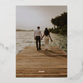 おもしろいハッピーニューイヤー2025カスタムビジネス金ゴールド 箔シーズンカード (裏面)