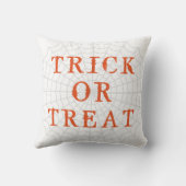 おもしろいハッピーハローウィンのトリックまたはSpider Webによるトリート クッション (裏面)