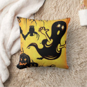 おもしろいハッピーハローウィンのトリックまたはSpider Webによるトリート クッション (ブランケット)