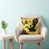 おもしろいハッピーハローウィンのトリックまたはSpider Webによるトリート クッション (椅子)