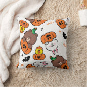 おもしろいハッピーハローウィンカボチャこうもり クッション (ブランケット)