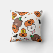 おもしろいハッピーハローウィンカボチャこうもり クッション (裏面)