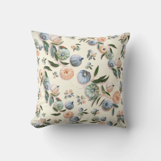 おもしろいハッピーハローウィンカボチャのパターンの背景 クッション (正面)