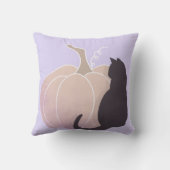 おもしろいハッピーハローウィンカボチャ猫 クッション (裏面)