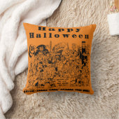 おもしろいハッピーハローウィンキャラクター クッション (ブランケット)