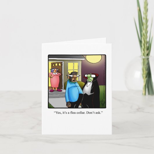 おもしろいハッピーハローウィングリーティングカード カード (正面)