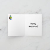 おもしろいハッピーハローウィングリーティングカード カード (内部)