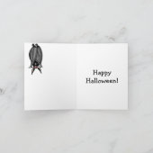 おもしろいハッピーハローウィングリーティングカード カード (内部)
