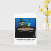 おもしろいハッピーハローウィングリーティングカード カード (黄色い花)