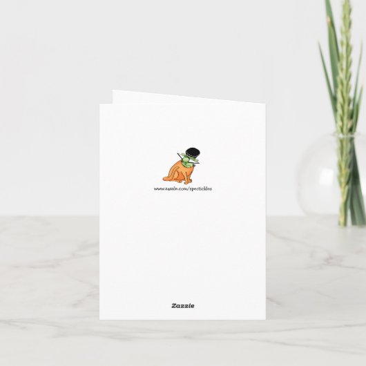 おもしろいハッピーハローウィングリーティングカード カード (裏面)