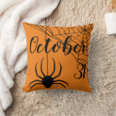 おもしろいハッピーハローウィンスパイダー10月31日 クッション (ブランケット)