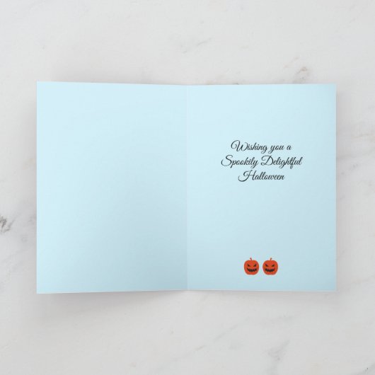 おもしろいハッピーハローウィンハ幽霊のよく出るウスピープル カード (内部)