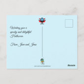 おもしろいハッピーハローウィンハ幽霊のよく出るウスピープル ポストカード (裏面)