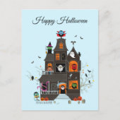 おもしろいハッピーハローウィンハ幽霊のよく出るウスピープル ポストカード (正面)