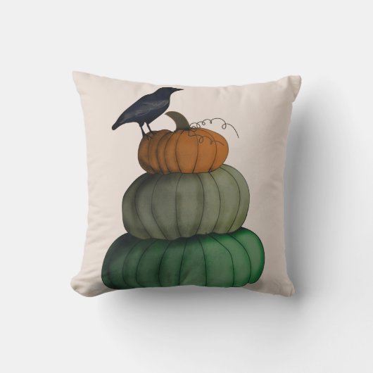 おもしろいハッピーハローウィンパンプキンクロウ クッション (正面)