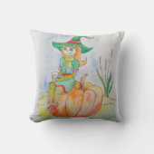 おもしろいハッピーハローウィンパンプキンクロウ クッション (正面)
