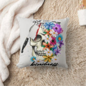 おもしろいハッピーハローウィンフローラ糖スカルトリックトリート クッション (ブランケット)