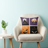 おもしろいハッピーハローウィンブラック&オレンジ クッション (椅子)