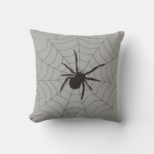 おもしろいハッピーハローウィンブラック&ホワイトSpider Web クッション