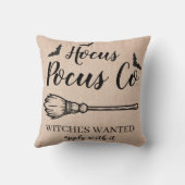 おもしろいハッピーハローウィンホカスポッカスコウィッチブロム クッション (裏面)
