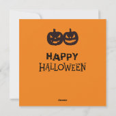 おもしろいハッピーハローウィン彫刻パンプキンカルテット シーズンカード (裏面)