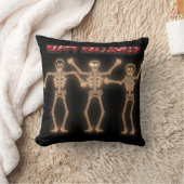 おもしろいハッピーハローウィン踊り骨格装飾用クッション クッション (ブランケット)