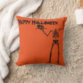 おもしろいハッピーハローウィン骨格 クッション (ブランケット)