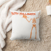 おもしろいハッピーハローウィン骨格 クッション (ブランケット)