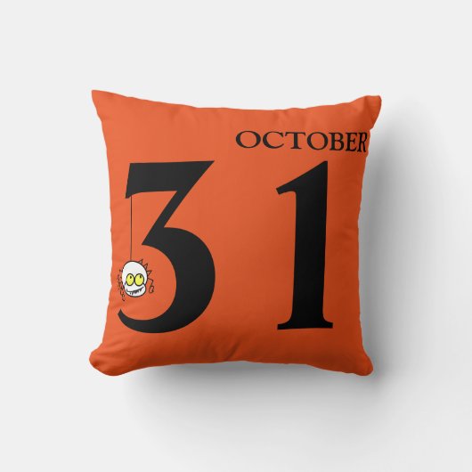 おもしろいハッピーハローウィン10月31日 クッション (正面)