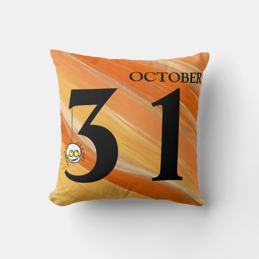 おもしろいハッピーハローウィン10月31日 クッション (正面)