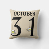 おもしろいハッピーハローウィン10月31日 クッション (裏面)