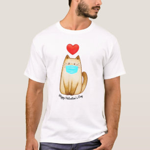 おもしろいハッピーバレンタインデー2022 - Cute Cat Quaran Tシャツ