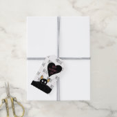 おもしろいハッピーバレンタインデー「鉱山パターン」こうもり ギフトタグ (より糸付き)