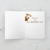 おもしろいハッピーバースデーエウェは最高の今までも兄弟 カード (内部)