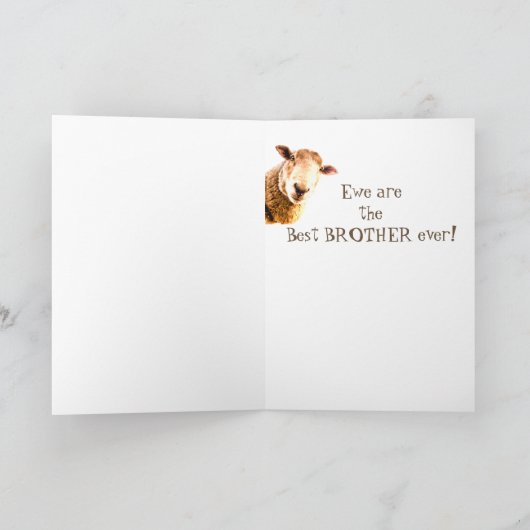 おもしろいハッピーバースデーエウェは最高の今までも兄弟 カード (内部)