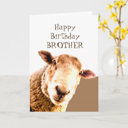 おもしろいハッピーバースデーエウェは最高の今までも兄弟 カード (黄色い花)