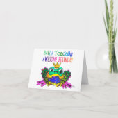 おもしろいハッピーバースデーカエルグリーティングカード カード (正面)