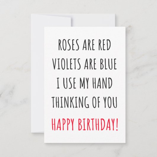 おもしろいハッピーバースデーカードとギフト サンキューカード (正面)