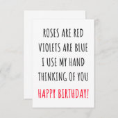 おもしろいハッピーバースデーカードとギフト サンキューカード (正面/裏面)