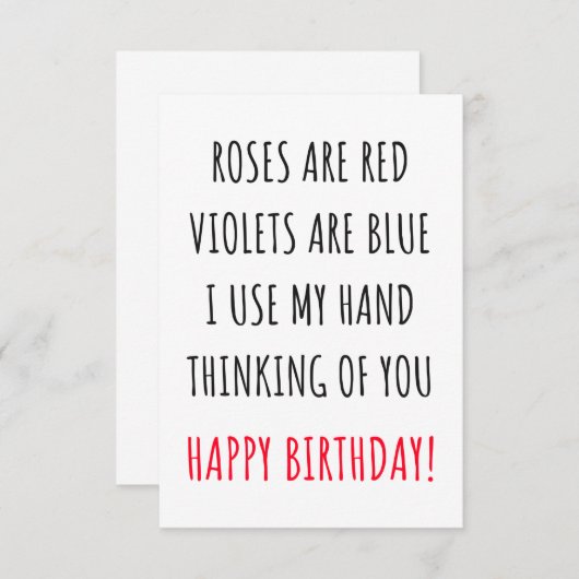 おもしろいハッピーバースデーカードとギフト サンキューカード (正面/裏面)