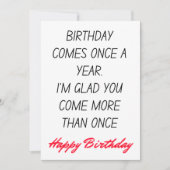 おもしろいハッピーバースデーカード シーズンカード (正面)