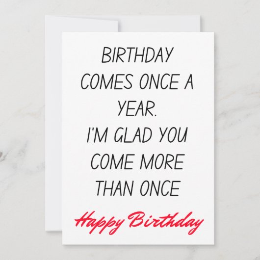 おもしろいハッピーバースデーカード シーズンカード (正面)