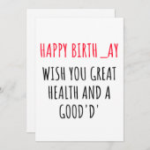 おもしろいハッピーバースデーカード シーズンカード (正面/裏面)