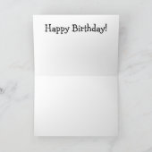 おもしろいハッピーバースデーカード:C.車の中の猫 カード (内部)