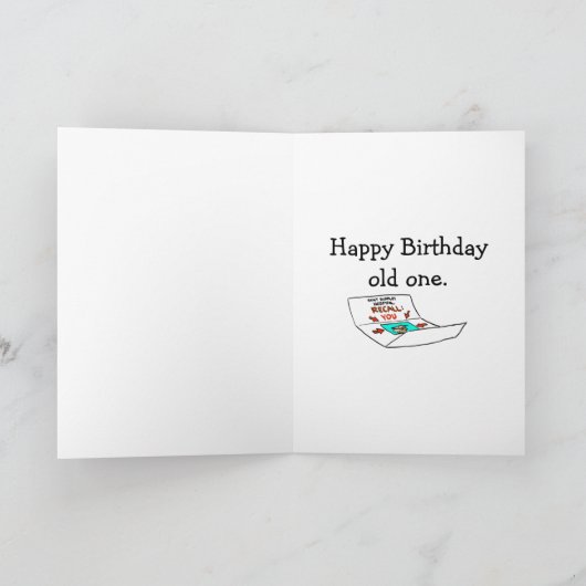 おもしろいハッピーバースデーグリーティングカード カード (内部)