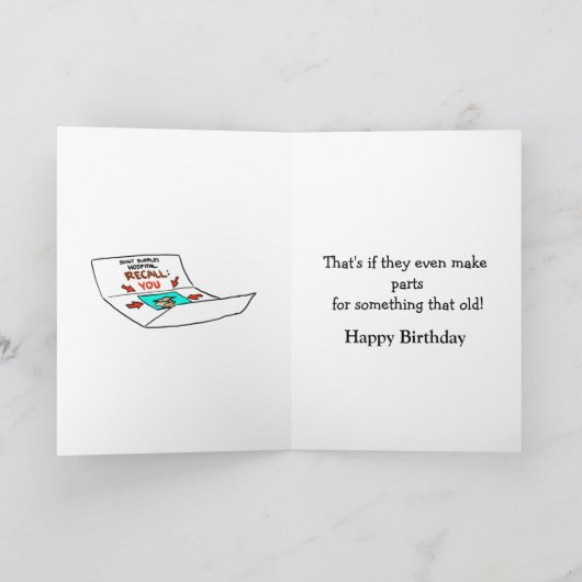 おもしろいハッピーバースデーグリーティングカード カード (内部)